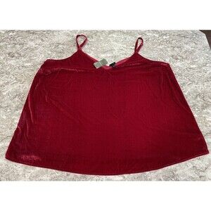 Torrid 4 Sophie Swing Cami Sleeveless Vneck Tank Red Velvet Plus NWT